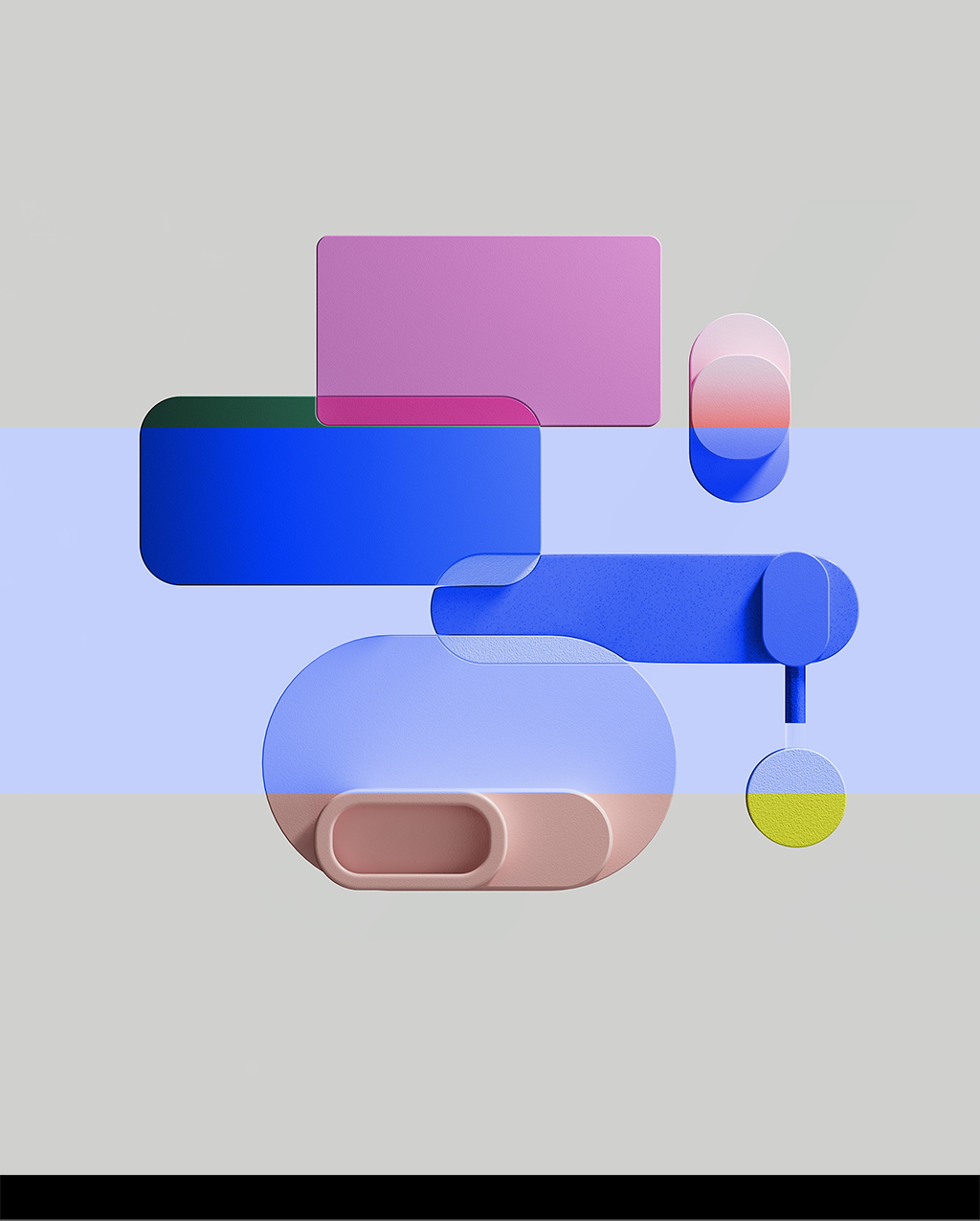 Abstrakte Sprechblasen in verschiedenen Farben

